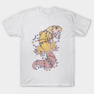 Leopard Gecko and Holiday Lights T-Shirt